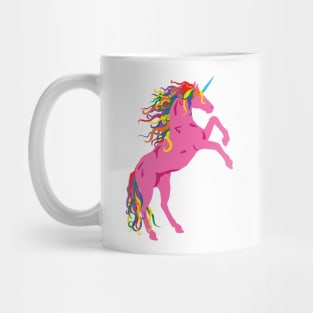 Rainbow Maned Pink Pride Unicorn Mug